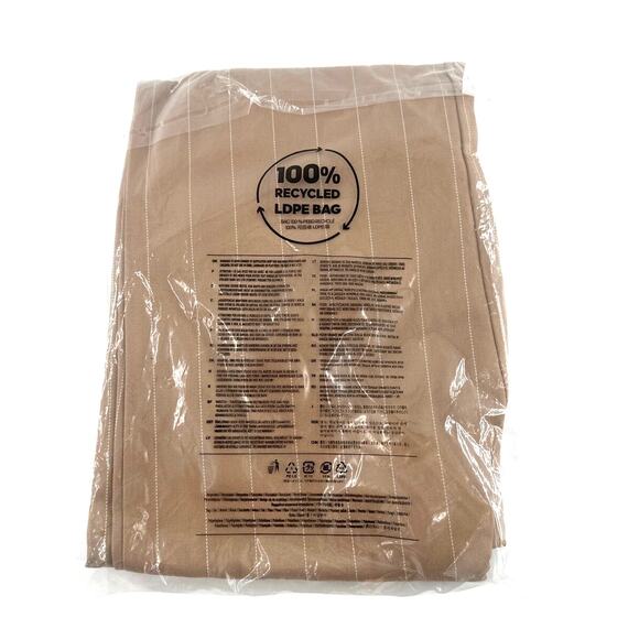 Adidas Women's Warm Sandstone Off White Pinstripe Twill Loose Pants Size 6 - Picture 5 of 11